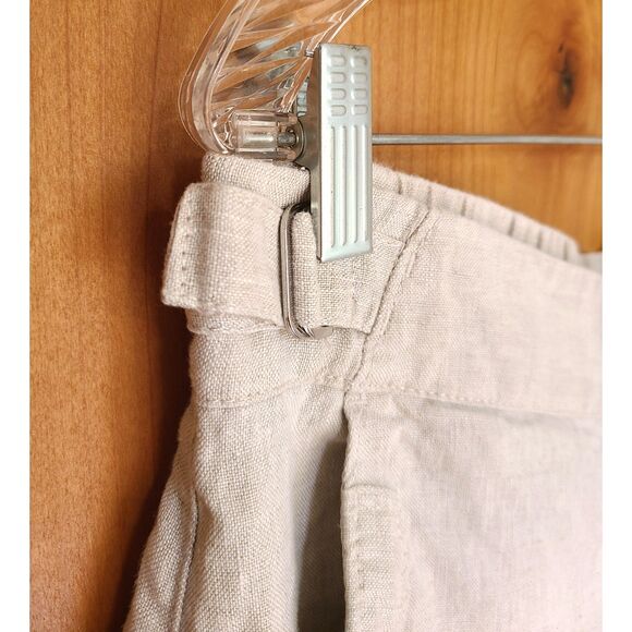 Athleta Voyager 100% Linen Sz 16 Beige Shorts Minimalist Quiet Luxury Resort XL - Picture 5 of 5